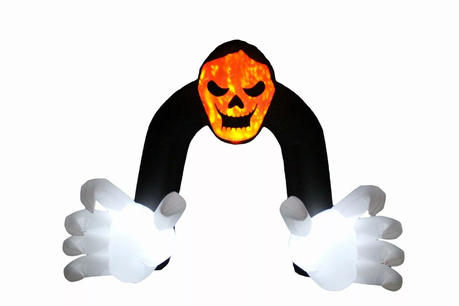 Inflatables * | A Holiday Company 13Ft Inflatable Halloween Archway With Projection Led Lighting, 9.5 Ft Tall, Multi