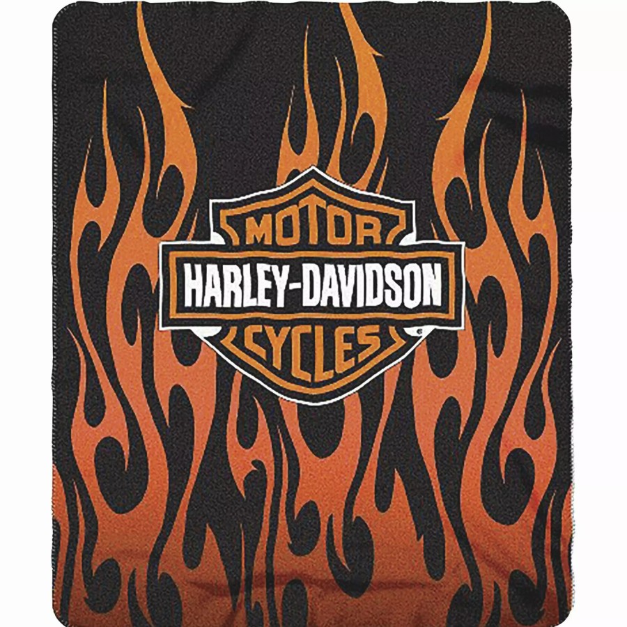 Blankets * | The Northwest Company Harley Davidson Flames Logo