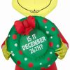 Inflatables * | Gemmy Christmas Airblown Inflatable Inflatable Grinch With Wreath, 4 Ft Tall, Yellow