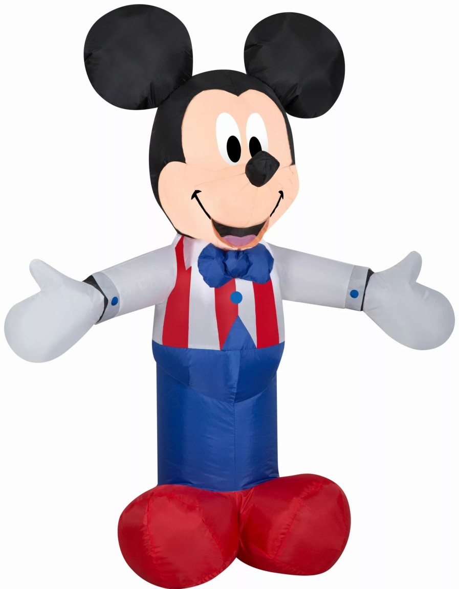 Inflatables * | Gemmy Airblown Inflatable Patriotic Mickey Mouse, 3.5 Ft Tall