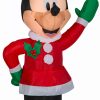 Inflatables * | Gemmy 3.5 Airblown Inflatable Minnie In Winter Outfit W/Red Bow