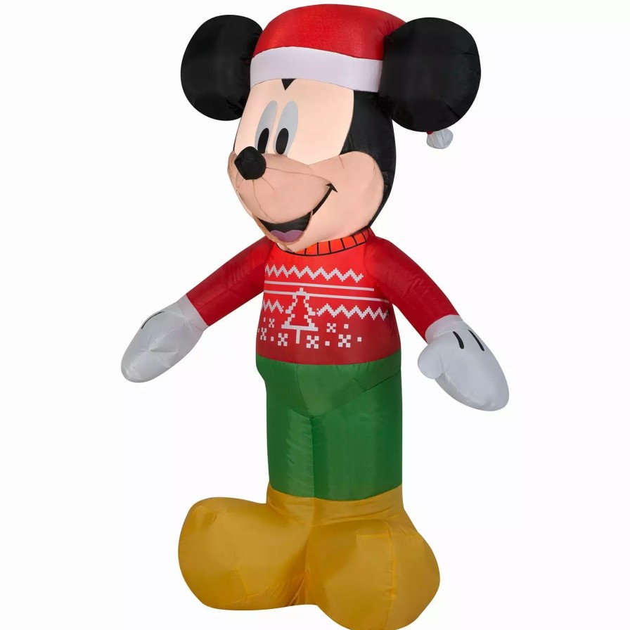 Inflatables * | 3.5 Airblown-Mickey In Ugly Sweater-Disney Christmas Inflatable