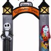 Inflatables * | Gemmy Airblown Nbc Welcome To Halloween Town Archway Disney, 8.5 Ft Tall, Grey