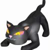 Inflatables * | 4 Wide Airblown Outdoor Black Cat W/ Tail Up Halloween Inflatable