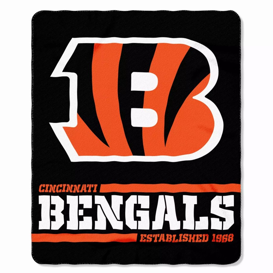 Blankets * | The Northwest Company Cincinnati Bengals Fleece Throw