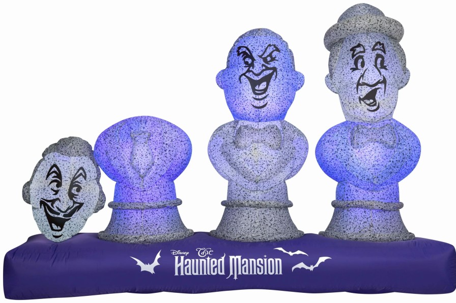 Inflatables * | Gemmy Airblown Inflatable Haunted Mansion Scene With Music And Synchronized Light Show, 5.5 Ft Tall, Blue