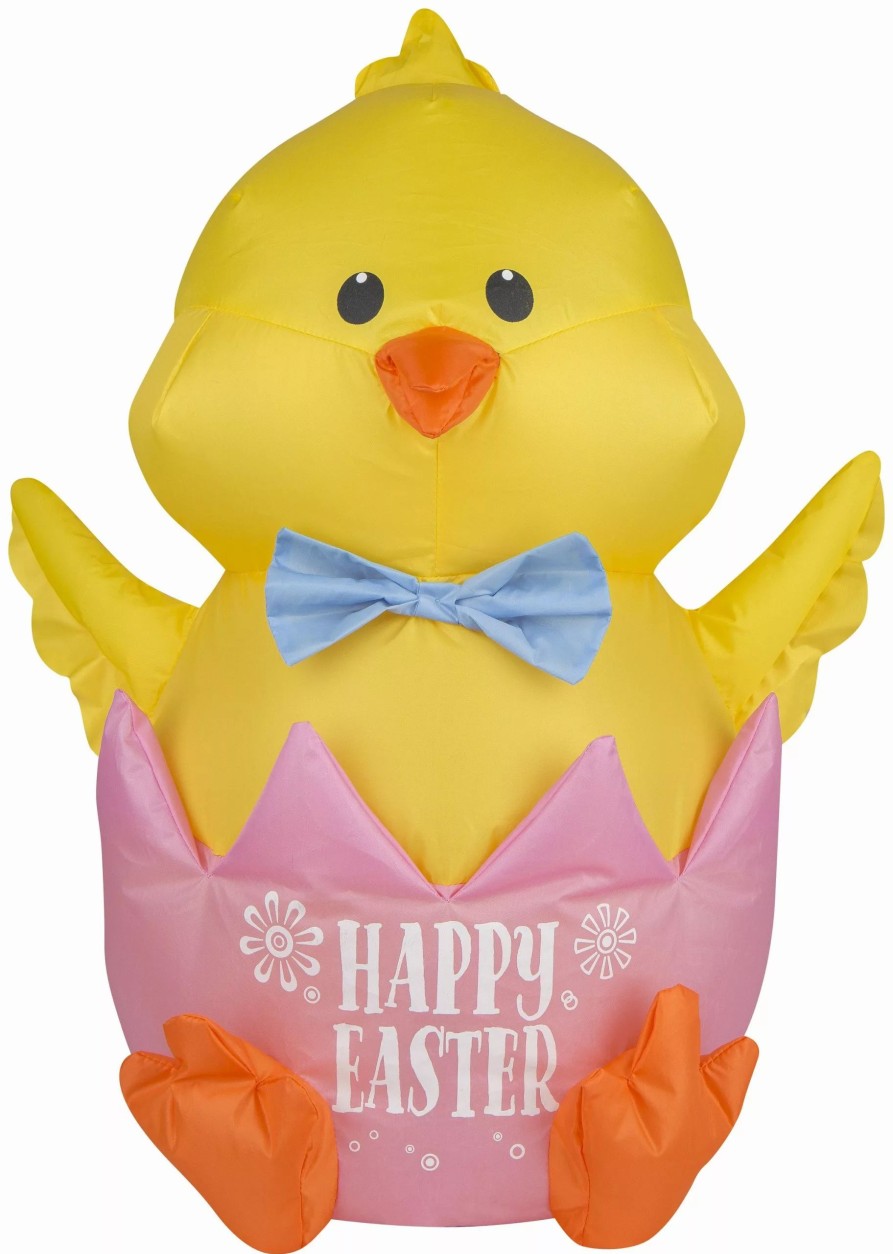 Inflatables * | Gemmy Airdorable Airblown Easter Hatching Chick, Yellow