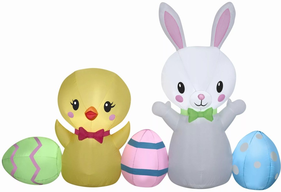 Inflatables * | Gemmy 6.5 Ft Wide Airblown Easter Collection Scene, White