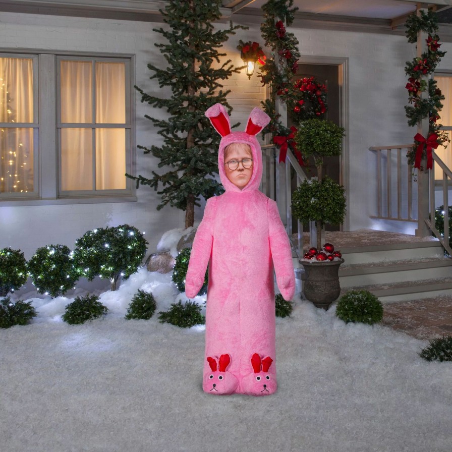 Inflatables * | 6 Photorealistic Airblown Ralphie W/Pink Fuzzyplush Bunny Suit