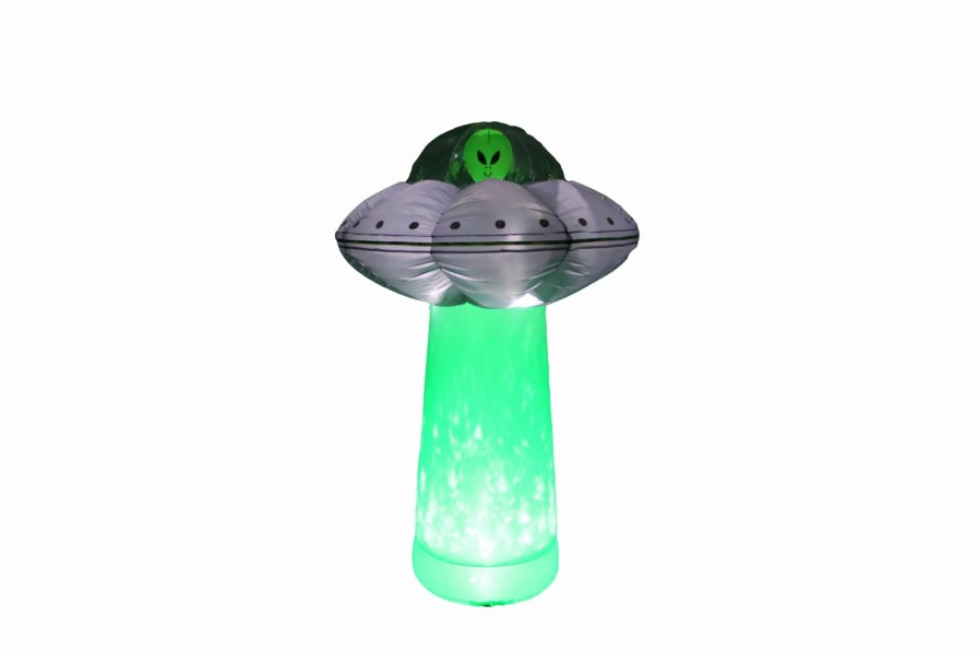 Inflatables * | A Holiday Company 7Ft Inflatable Alien Ufo W/ Inferno Tractor Beam, 7 Ft Tall, Multi