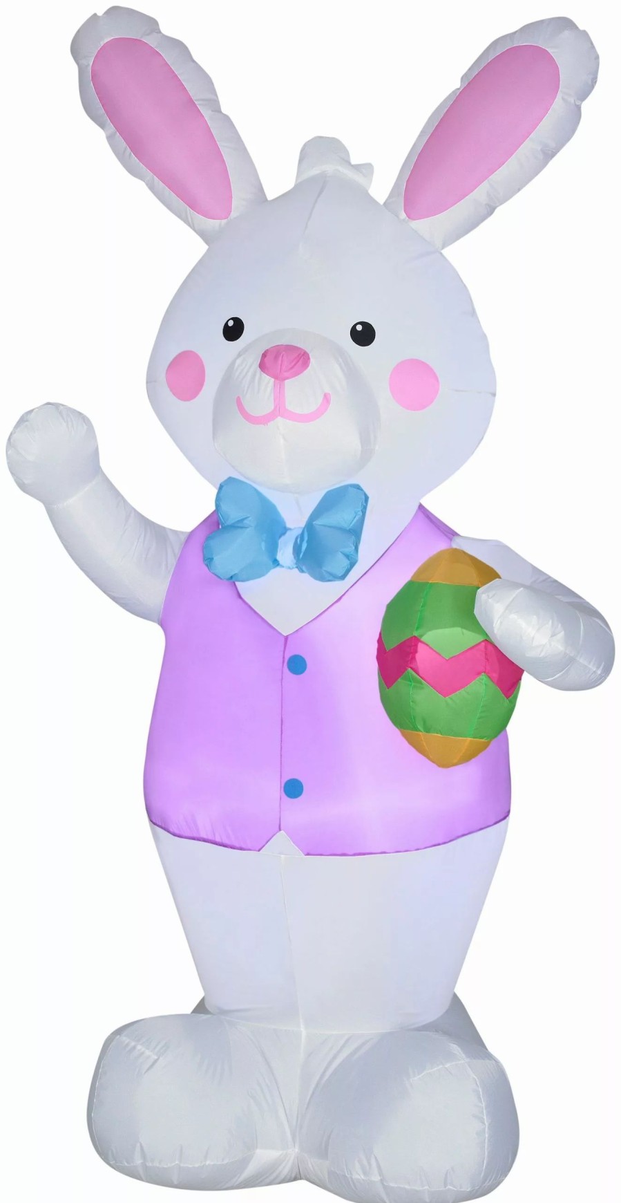 Inflatables * | Gemmy Airblown Bunny W/Easter Egg Opp, 7 Ft Tall, White