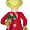 Inflatables * | 4 Airblown Inflatable Grinch W/Red And White Candy Cane