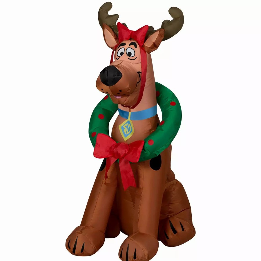 Inflatables * | Gemmy 3 Airblown Scooby Doo As Reindeer Christmas Inflatable