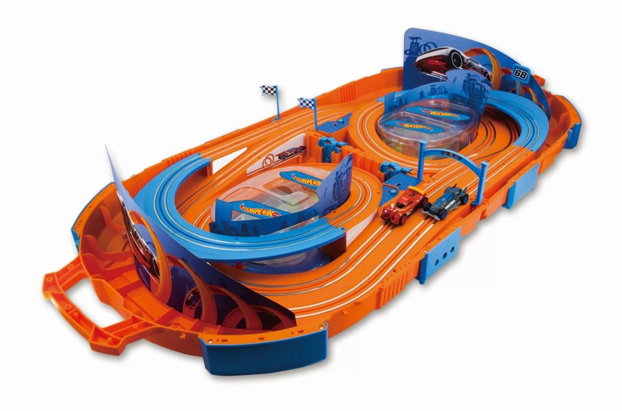 Toys * | 1:64 Hot Wheels Slot Track With Carrying Case 9.1 Ft (Battery Operated)