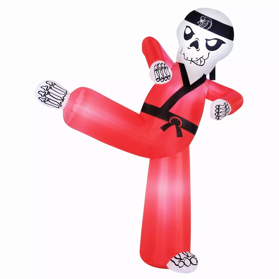 Inflatables * | Occasions 6.5 Inflatable Karate Skeleton, 6.5 Ft Tall, Multicolored