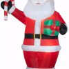 Inflatables * | 12 Airblown Santa W/ Gift And Candy Cane Christmas Inflatable