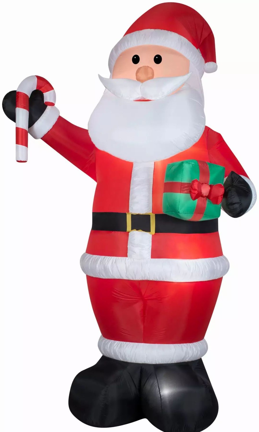 Inflatables * | 12 Airblown Santa W/ Gift And Candy Cane Christmas Inflatable