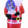 Inflatables * | Occasions 8 Inflatable Santa Holding Swirling Lights Snow Globe, Tall, Multicolored