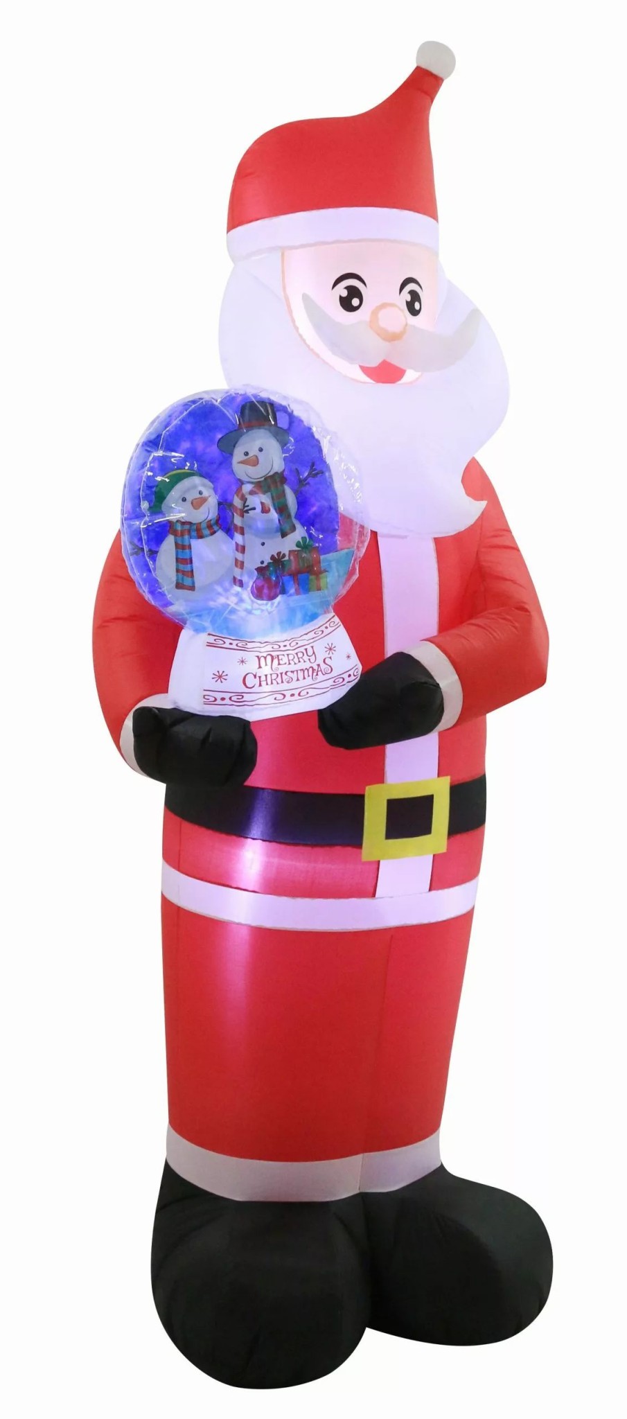 Inflatables * | Occasions 8 Inflatable Santa Holding Swirling Lights Snow Globe, Tall, Multicolored