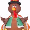 Inflatables * | 4 Airblown Happy Turkey Thanksgiving Inflatable