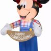 Inflatables * | 3.5 Airblown Mickey As Scarecrow Disney Thanksgiving Inflatable