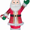 Inflatables * | Gemmy Christmas Airblown Inflatable Mixed Media Luxe Santa W/Candy Cane, 8 Ft Tall, Multicolored