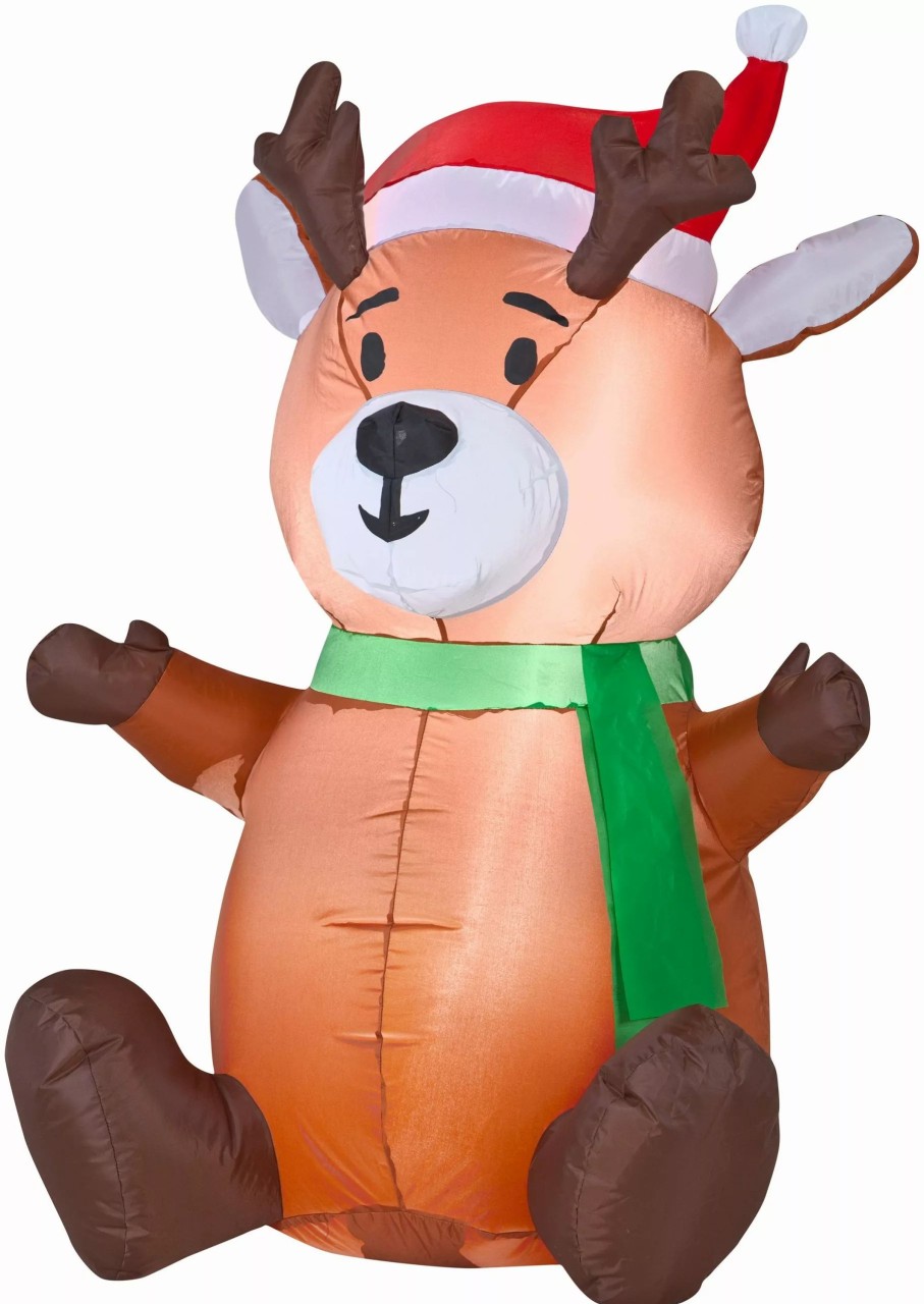 Inflatables * | 3.5 Airblown Outdoor Baby Reindeer Christmas Inflatable