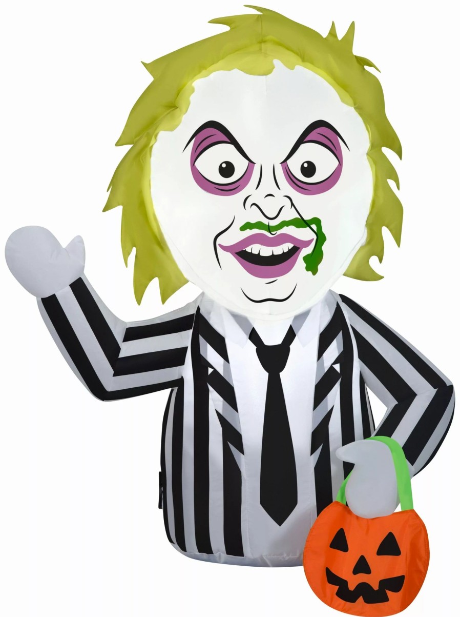 Inflatables * | Gemmy Airblown Inflatable Beetlejuice Carbuddy, 3 Ft Tall, Black