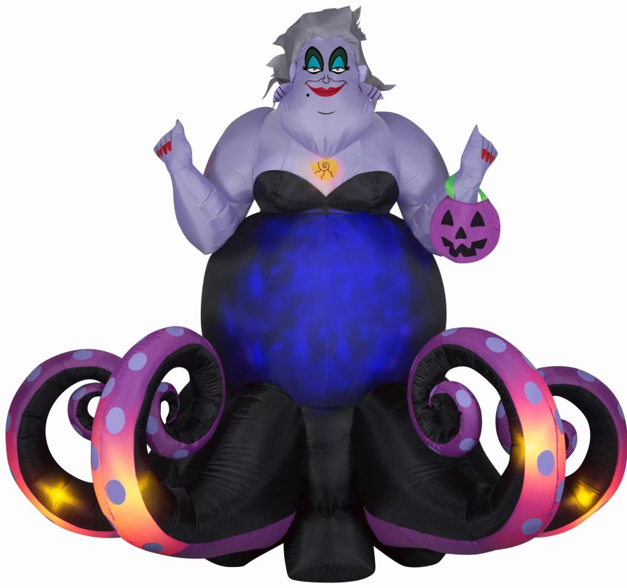 Inflatables * | Gemmy 6 Ft Tall Animated Projection Airblown Ursula Disney