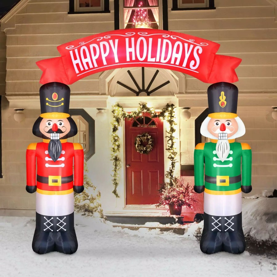 Inflatables * | Occasions Airflowz Inflatable Nutcrackers Archway 8Ft, 8 Ft Tall, Red