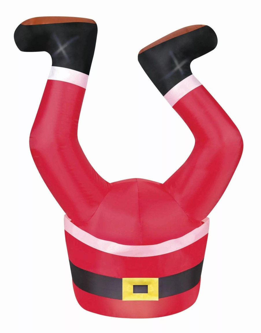 Inflatables * | Occasions 3.5 Inflatable Santa Legs, 2.5 Ft Tall, Multicolored