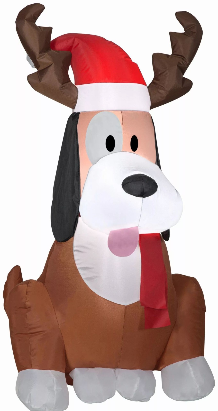 Inflatables * | Gemmy Christmas Airblown Inflatable Whimsey Dog W/Antlers, 3.5 Ft Tall, Brown