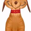 Inflatables * | Gemmy Airblown Inflatable Max The Dog Grinch Wearing Santa Hat, 3.5 Ft Tall, Ft Tall