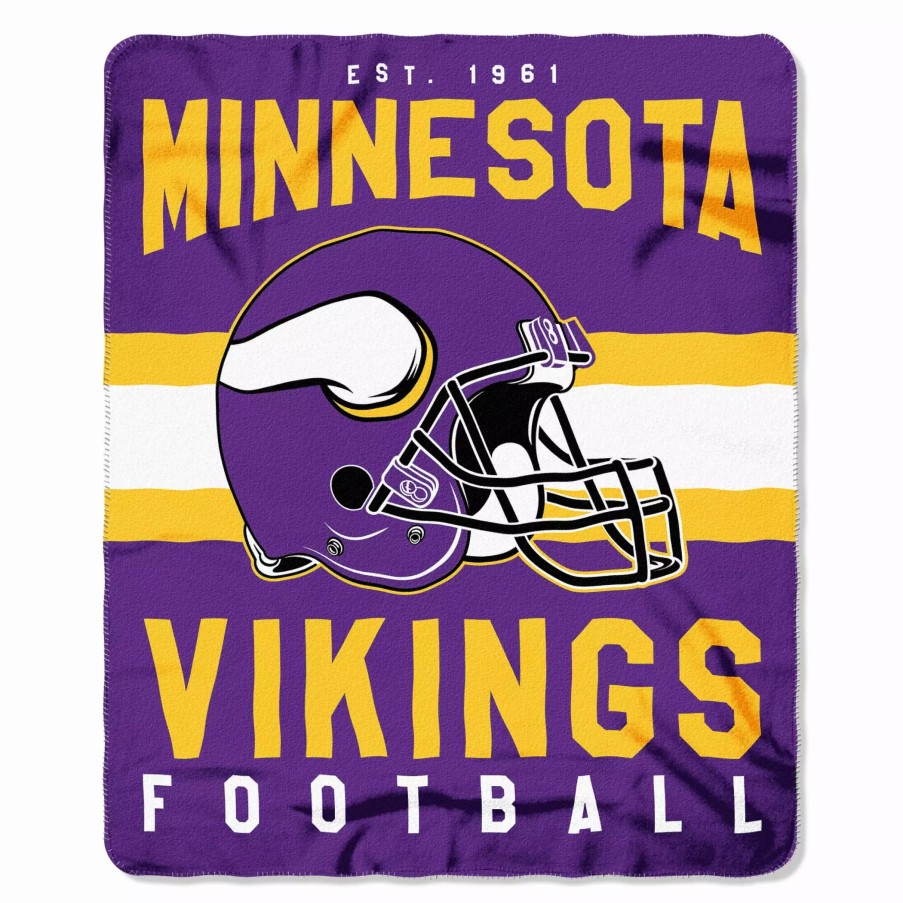 Blankets * | The Northwest Company Minnesota Vikings Fleece Throw , Purple