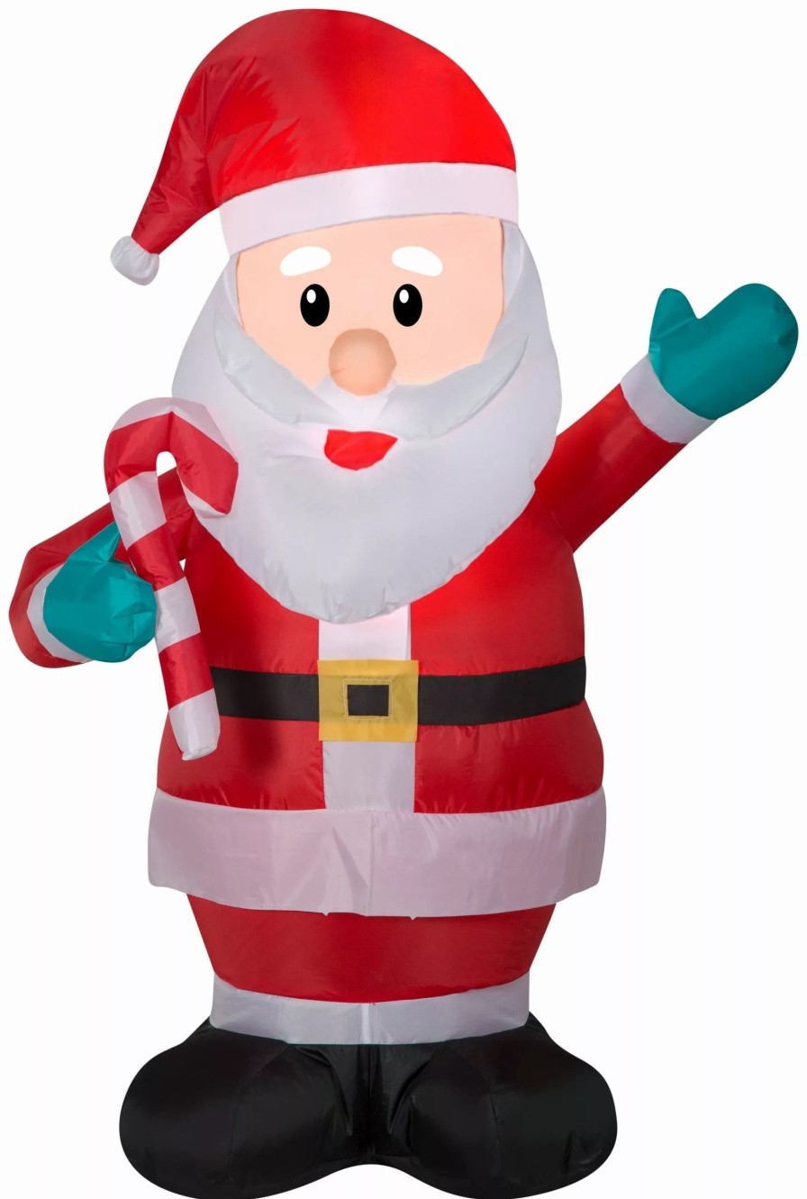 Inflatables * | Gemmy Christmas Airblown Inflatable Santa, 3.5 Ft Tall, Multi