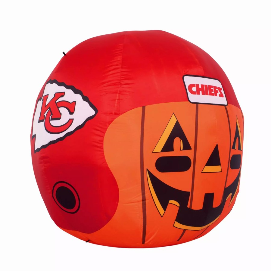 Inflatables * | Kansas City Chiefs Inflatable Jack-O' Helmet