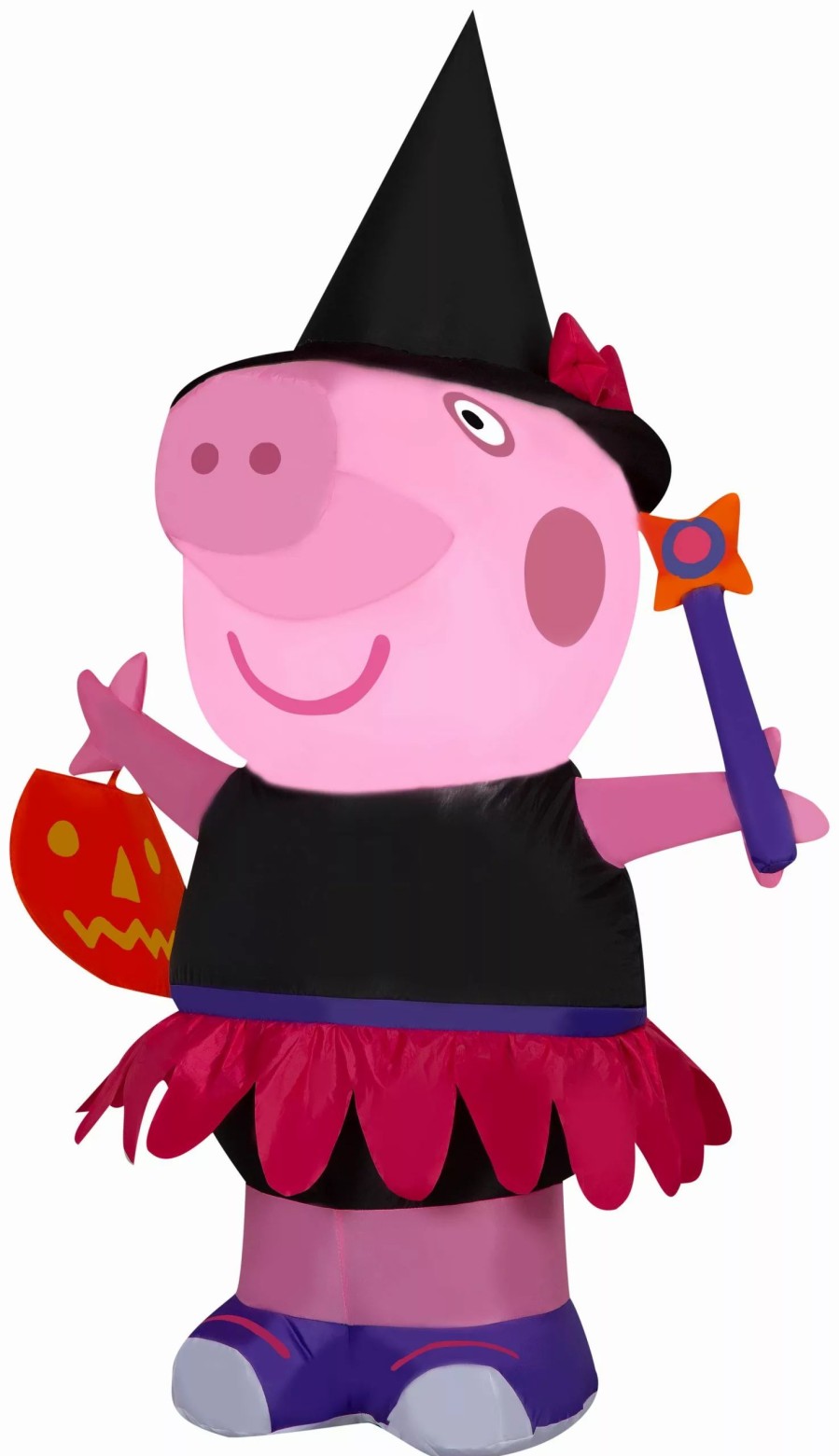 Inflatables * | Gemmy Airblown Peppa Pig As Witch Peppa Pig, 4 Ft Tall, Multi