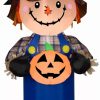 Inflatables * | Gemmy Airblown Scarecrow W/Jol Scene, 5 Ft Tall, Multi