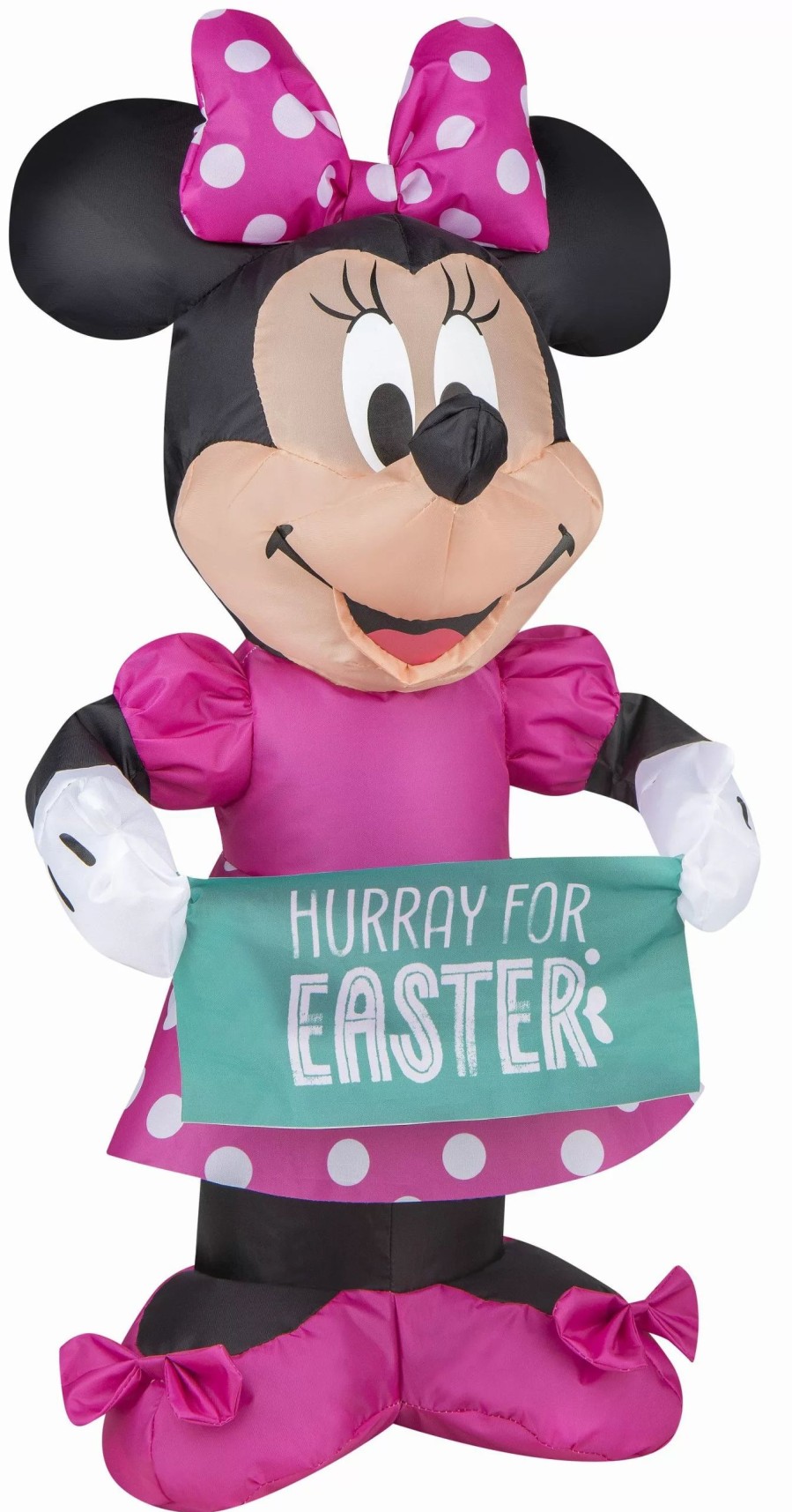 Inflatables * | Gemmy Airdorable Airblown Minnie W/Banner Disney, Pink