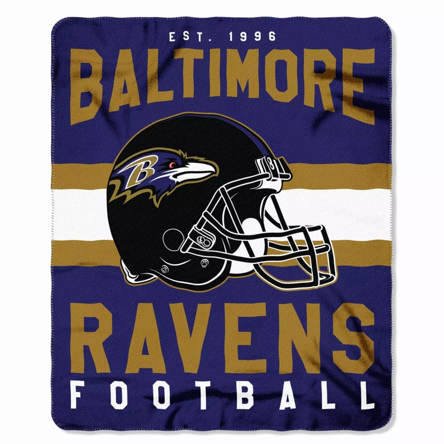 Blankets * | The Northwest Company Baltimore Ravens Fleece Throw