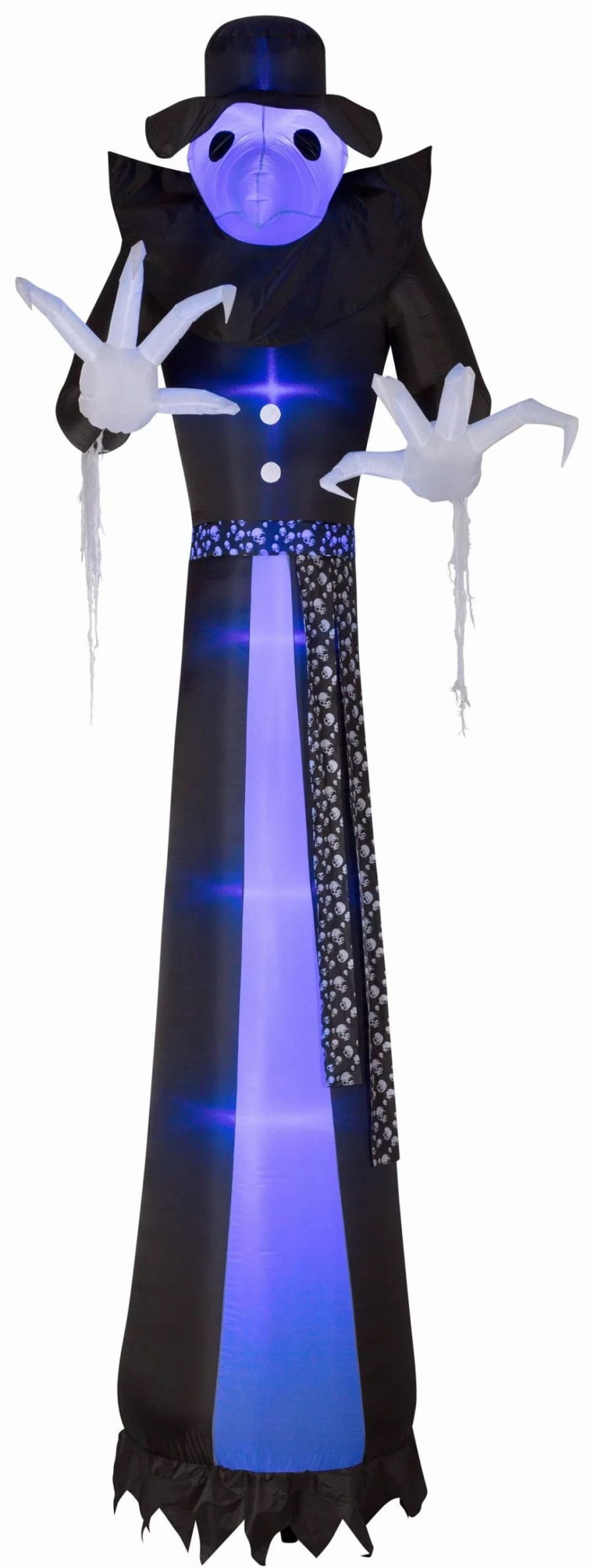 Inflatables * | Gemmy Lightshow Airblown Shortcircuit Victorian Reaper Giant (Black Light) , 12 Ft Tall