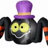 Inflatables * | 4 Wide Airblown Outdoor Spider W/ Top Hat Halloween Inflatable