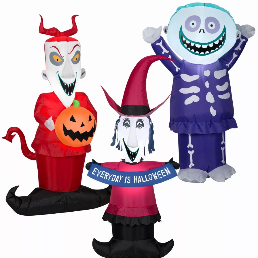 Inflatables * | Gemmy Airbown Inflatable Halloween Lock Shock And Barrel Disney Combo Pack