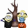 Inflatables * | Gemmy Airblown Minions W/Tree And Pumpkin Scene Universal, 5.5 Ft Tall, Multi