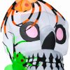 Inflatables * | Gemmy Airblown Skull With Spiders, 5.5 Ft Tall, White