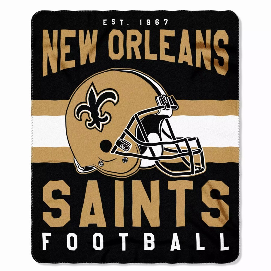 Blankets * | The Northwest Company New Orleans Saints Fleece Throw , Gold