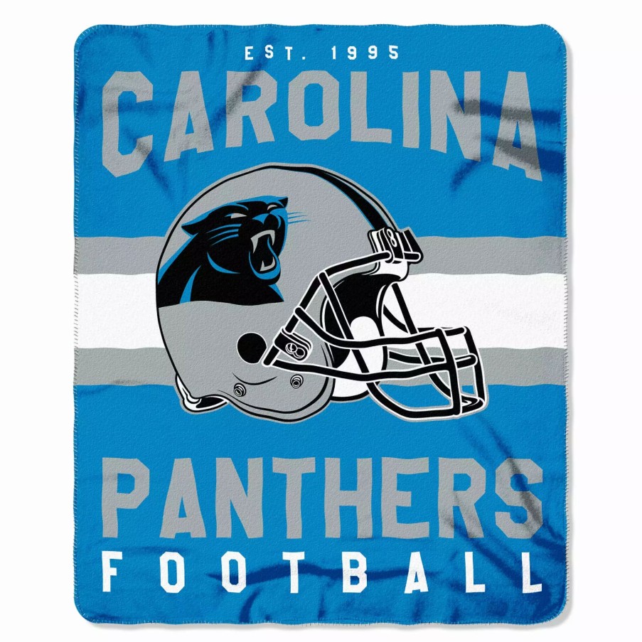 Blankets * | The Northwest Company Carolina Panthers Fleece Throw