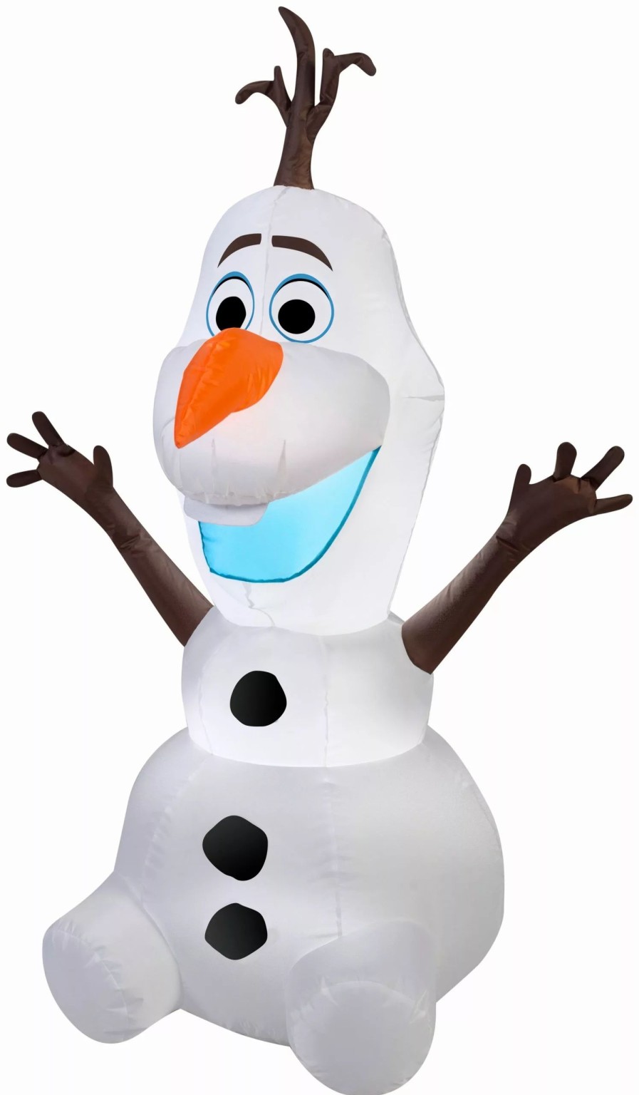 Inflatables * | Gemmy Christmas Airblown Inflatable Olaf In Sitting Pose, 4 Ft Tall, White