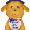 Inflatables * | Gemmy Airdorable Airblown Patriotic Dog, 2 Ft Tall, Orange