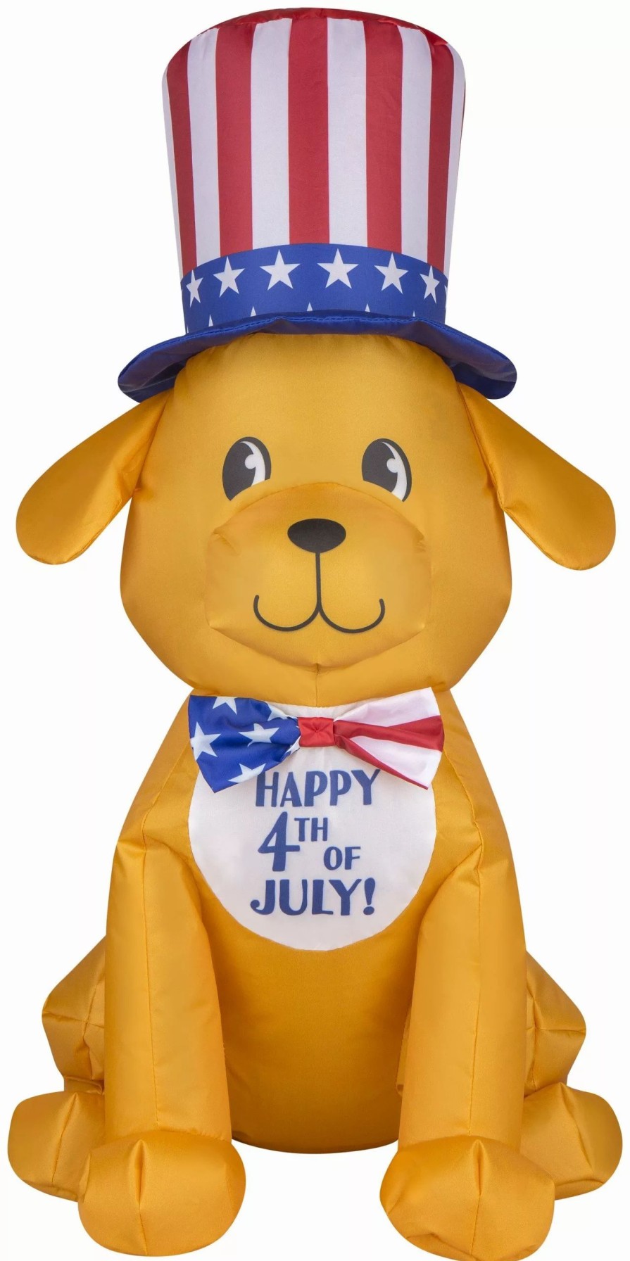 Inflatables * | Gemmy Airdorable Airblown Patriotic Dog, 2 Ft Tall, Orange